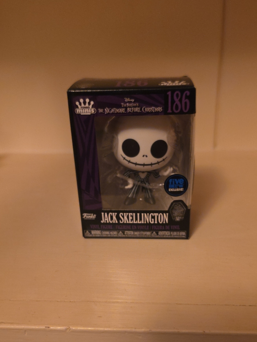 Funko Jack Skellington Mini Vinyl Figure - Black & White with Purple Box Accents
